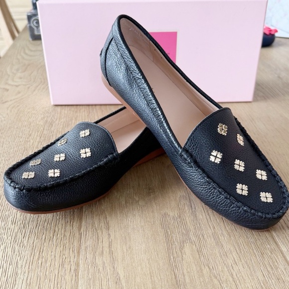 Kate Spade Black Leather Deck Driver Slip On Loafers - Picture 8 of 9